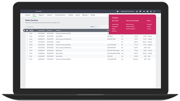 Sage-accounting-laptop-invoice